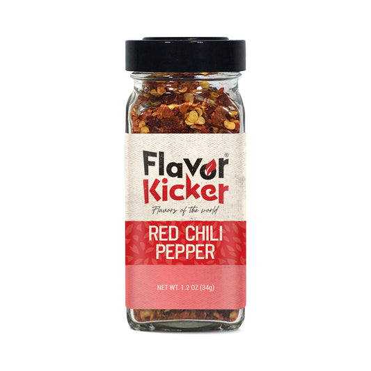 FlavorKicker Dried Crushed Red Chili Pepper Flakes Seasoning 1.2oz. no additives, no preservatives, non - GMO. - FlavorKicker.com
