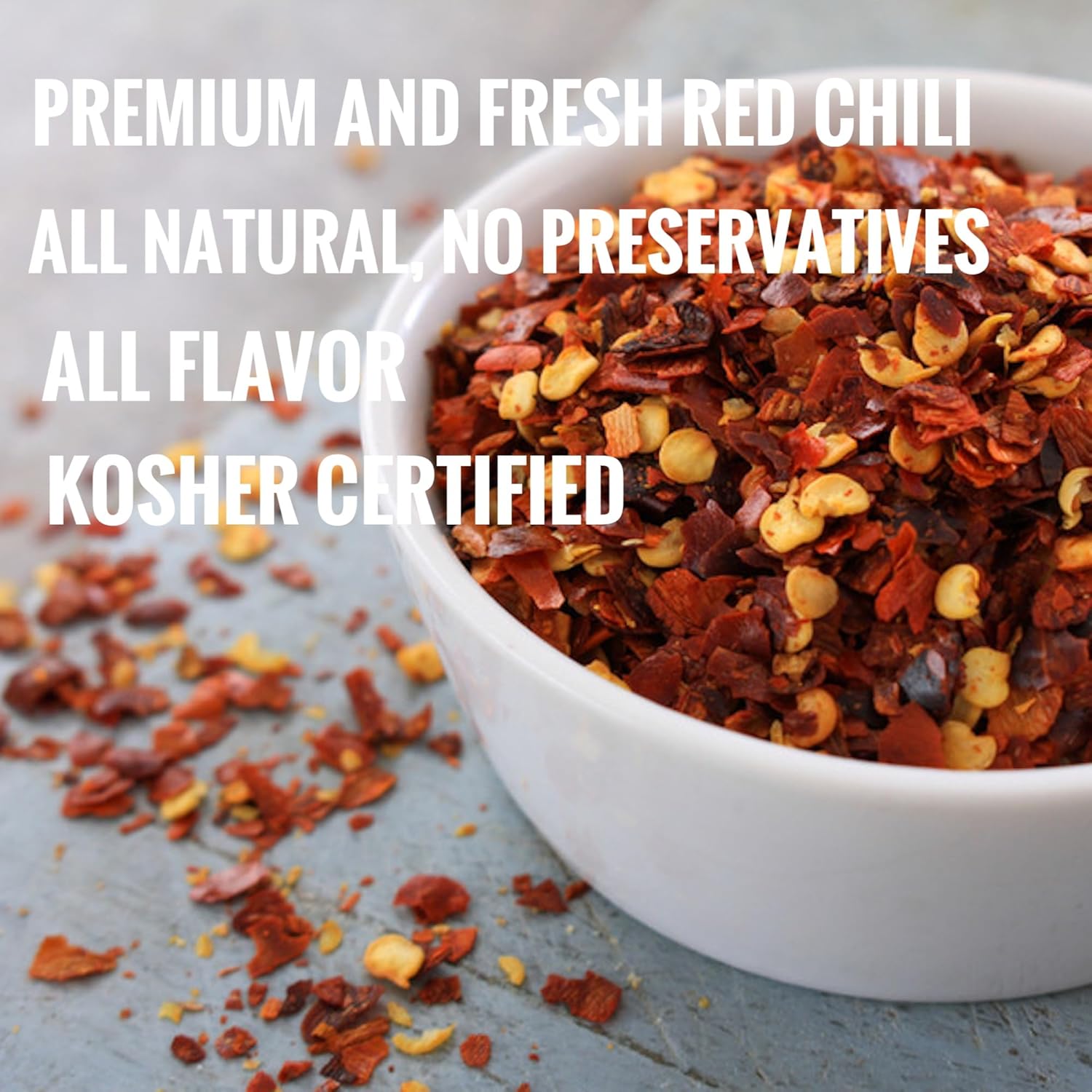 FlavorKicker Dried Crushed Red Chili Pepper Flakes Seasoning 1.2oz. no additives, no preservatives, non - GMO. - FlavorKicker.com