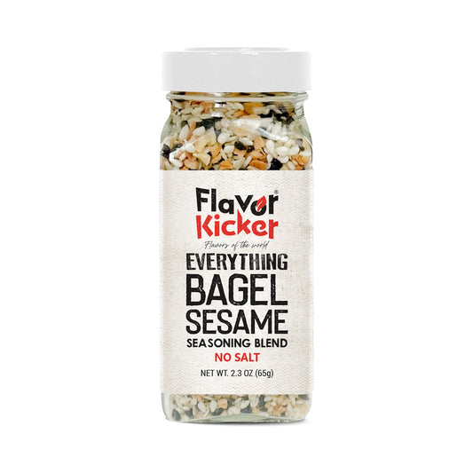 FlavorKicker Everything Bagel Seasoning Blend. NO SALT Original Delicious Blend of Spices Dried Minced Garlic & Onion Flakes. - FlavorKicker.com
