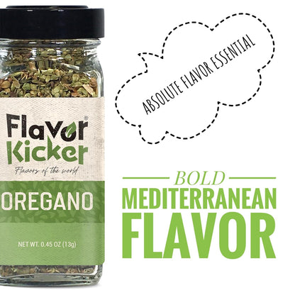 FlavorKicker Fancy Oregano Leaves,0.45 oz. Non GMO, No Preservatives - FlavorKicker.com