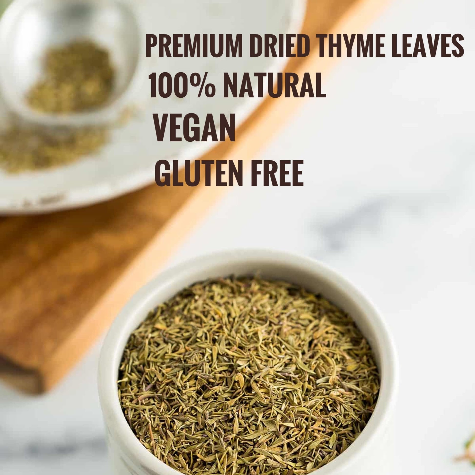 FlavorKicker Premium French Thyme - Whole Dried Thyme Leaves | French Thyme Seasoning for Potatoes, Roasts, Soups & Stews (GlassJar - Net: 0.7 oz) - FlavorKicker.com