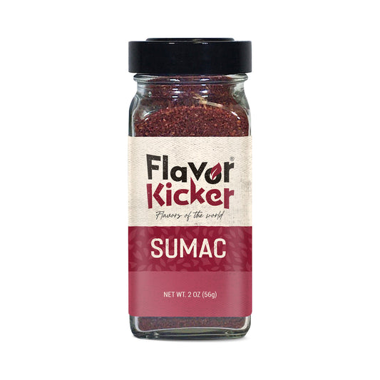 Flavorkicker - Pure 100% Ground Sumac Spice, No Salt, non GMO, Original Middle Eastern Spice, no Irradiation, Premium Sumac Seasoning Powder 2 oz - FlavorKicker.com