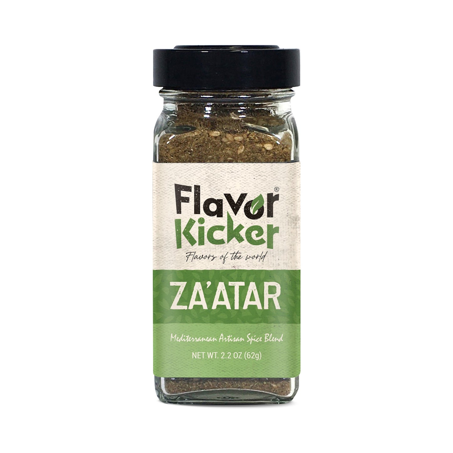 Za'atar (Zatar/Zaatar/Zahtar) Seasoning Blend by FlavorKicker | 1.8 oz | Traditional Lebanese Spice Blend | Zahtar Spice for everything | No Additives, No Perservatives - FlavorKicker.com