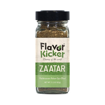 Za'atar (Zatar/Zaatar/Zahtar) Seasoning Blend by FlavorKicker | 1.8 oz | Traditional Lebanese Spice Blend | Zahtar Spice for everything | No Additives, No Perservatives - FlavorKicker.com